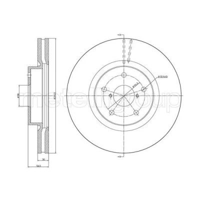 Billede af Bremseskive METELLI 23 1646C