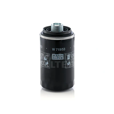 Billede af MANN filter W 719/53 Oliefilter M 27 X 1.5 med to returløbs stop ventiler Påskruet VOLKSWAGEN: Multivan 5 (7HM, Transporter 5, 6