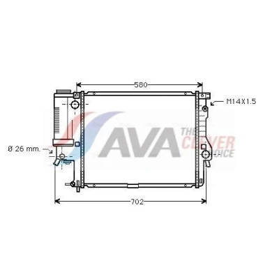 Billede af PRASCO BWA2186 Radiator Aluminium 518 438 34 Loddet køleripper BMW: 5 Sedan, Touring