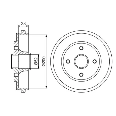 Billede af BOSCH 0 986 477 229 Bremsetromler 232 bagaksel OPEL: Agila A
