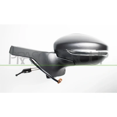 Billede af Sidespejl Prasco CI3287314 med kabel venstre sort konveks, ikke tonet CITROËN: C3 III