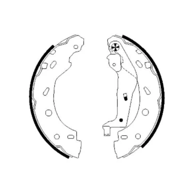 Billede af TEXTAR 91057400 Bremsebakker 203,2 32 med håndbremsegreb SMART: Fortwo II Coupe, City Roadster Cabriolet