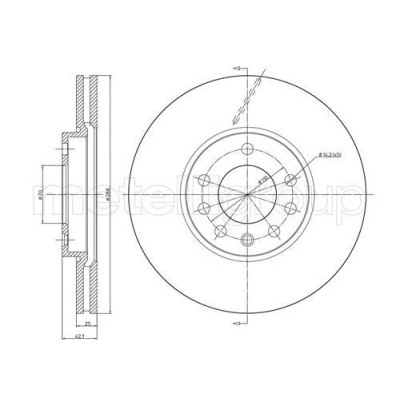 Billede af Bremseskive METELLI 23 0605C