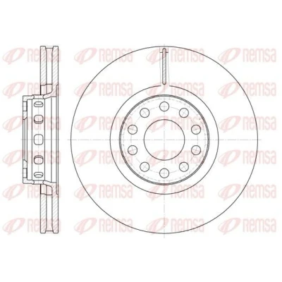 Billede af REMSA 6592.10 Bremseskiver foraksel 314, 314 30 10 ventileret AUDI: A6 C6 Avant, A4 B7 Sedan, VOLKSWAGEN: Passat B5 GP Sedan