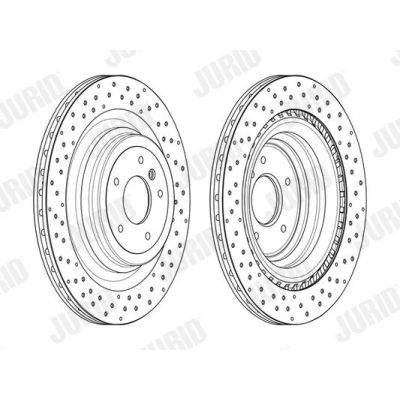 Billede af JURID 563017JC Bremseskiver 345 22 5 112 ventileret coatet uden tilbehør MERCEDES BENZ: ML klasse, GL