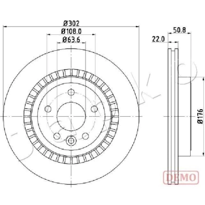 Billede af JAPKO 610325C Bremseskiver bagaksel 302 22 5 ventileret lakeret VOLVO: XC60 I