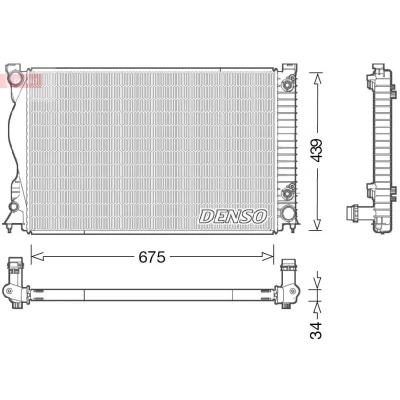 Billede af DENSO DRM02028 Radiator 675 461 34 AUDI: A6 C6 Avant
