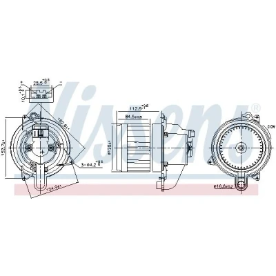Billede af NISSENS 87609 Kabineblæser uden indbygget regulator