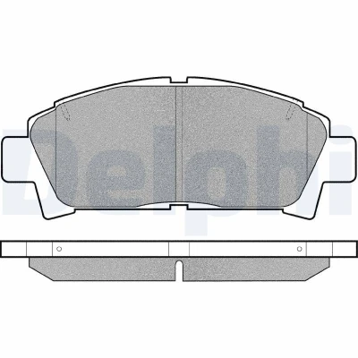 Billede af DELPHI LP940 Bremseklodser med akustisk advarsel for slid anti knirke plade tilbehør TOYOTA: MR2 II Coupe, Avensis I Stationcar