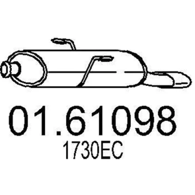 Billede af MTS 01.61098 Lydpotte 740 PEUGEOT: 206+ Hatchback