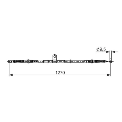 Billede af BOSCH 1 987 482 898 Håndbremsekabel 1270, 1065