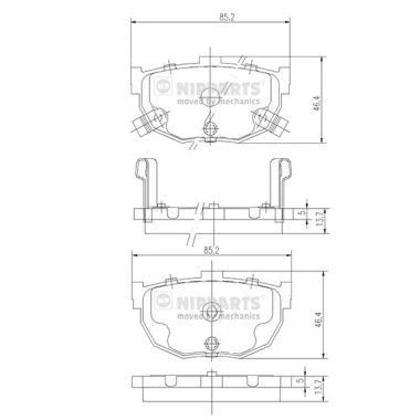 Billede af Bremseklodser NIPPARTS J3610505