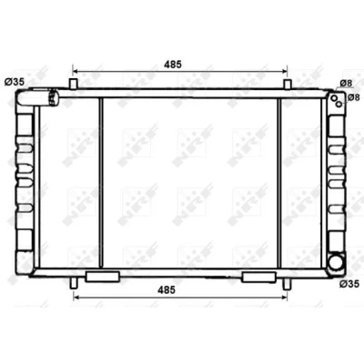 Billede af NRF 53070 Radiator Aluminium 660 424 50 Loddet køleripper LAND ROVER: Defender SUV Cabriolet,