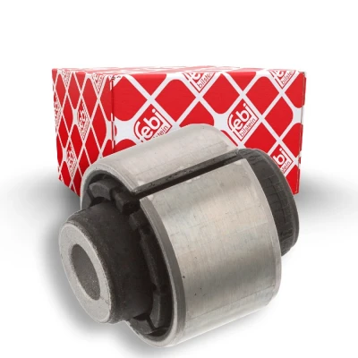 Billede af FEBI BILSTEIN 45860 Bøsning ydre, Bagaksel venstre, højre Gummi opslidset Gummimetalleje VOLKSWAGEN: Golf 7, 7 Variant, Touran II