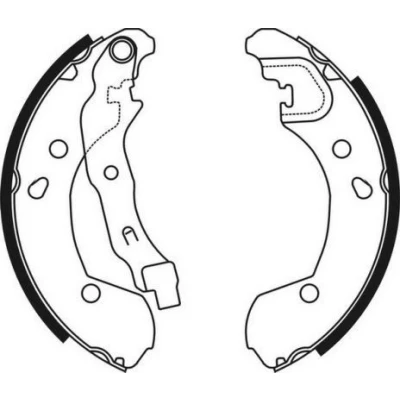 Billede af KRAFT 6024039 Bremsebakker bagaksel 203,0 36,0 med arm NISSAN: MICRA 3, Note I, RENAULT: CLIO 3