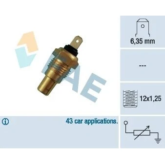 Billede af EPS 1.830.223 Kølevæsketemperatur Sensor Made in Italy OE Equivalent