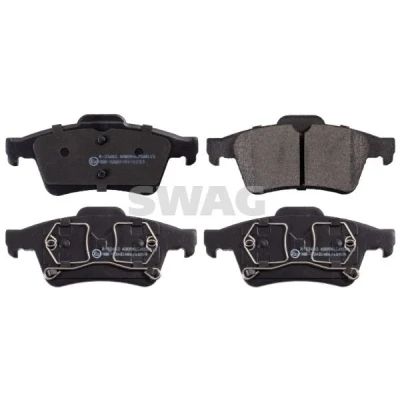 Billede af SWAG 60 91 6428 Bremseklodser bagaksel Ekskl. slidadvarselskontakt FORD: C Max 2, Transit Connect Mk1 Van, RENAULT: MEGANE 2 Coupe Cabriolet, ESPACE 4