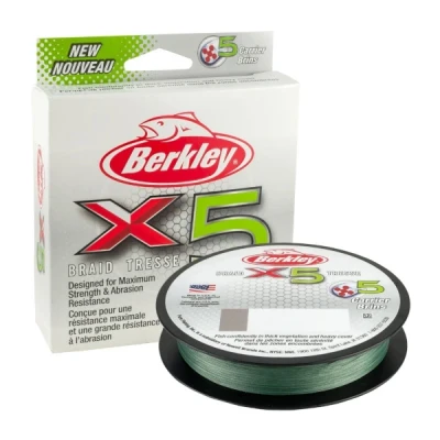 Billede af Berkley X5 Braid Low Vis Green 300m 0,12mm 12,1kg Braided fishing line