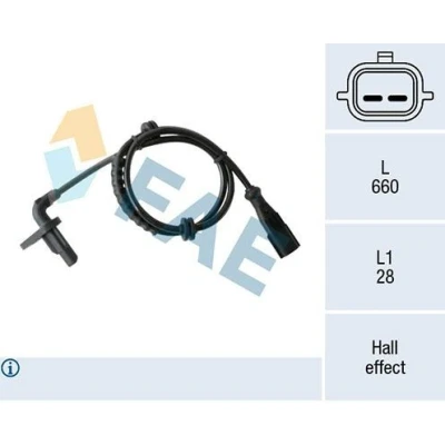Billede af FAE 78410 ABS Sensor Hall princip 2 660 RENAULT: Modus / Grand Modus, CLIO 3