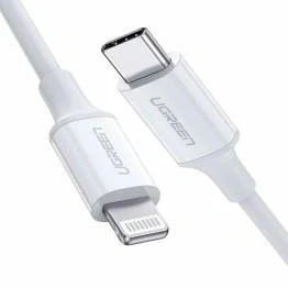 Billede af Ugreen USB C til Lightning kabel MFi 1m Hvidt