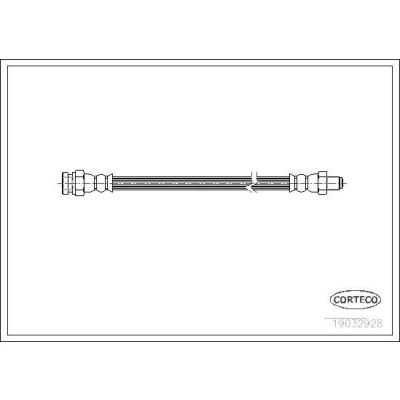 Billede af CORTECO 19032928 Bremseslange bagaksel 356