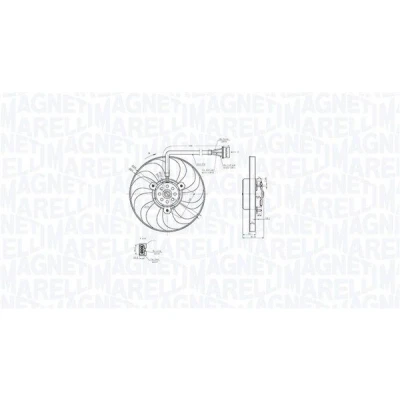 Billede af MAGNETI MARELLI 069422883010 Køleventilator 294 12 114 VOLKSWAGEN: Golf 4, Polo IV Hatchback, SKODA: Octavia 1 Combi, I Hatchback