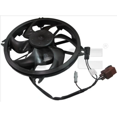 Billede af TYC 826 0009 Køleventilator 415 160 uden kølerventilatorramme (karm), med indbygget relæ kontroldel PEUGEOT: 407 SW, Coupe, Sedan