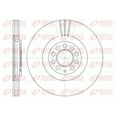 Billede af REMSA 6597.10 Bremseskiver foraksel 312, 312 25 5 ventileret VOLKSWAGEN: Polo V Hatchback, Golf 4, Bora Sedan, SEAT: Ibiza 4 Sportcoupe