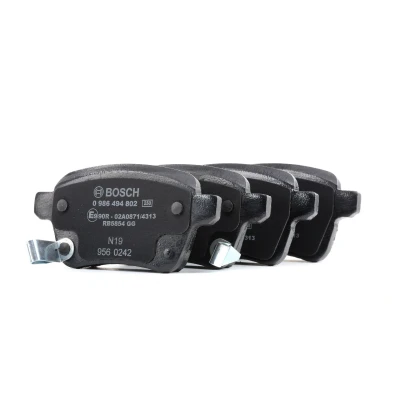 Billede af BOSCH 0 986 494 802 Bremseklodser Low Metallic med akustisk advarsel for slid anti knirke plade FIAT: Tipo Stationcar, 500L, Hatchback