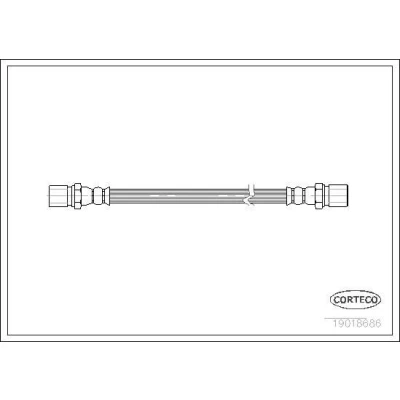 Billede af CORTECO 19018686 Bremseslange bagaksel 201 FIAT: 126