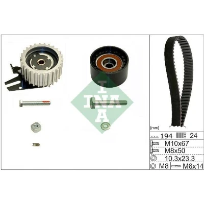Billede af INA 530 0561 10 Tandremssæt 194 FIAT: Grande Punto Hatchback, Evo ALFA ROMEO: Giulietta Hatchback
