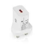 Billede af Vægoplader Hurtigopladningsfunktion QC3.0 3.0 A Antal output: 1 USB 18 W Automatisk Valgt Spænding