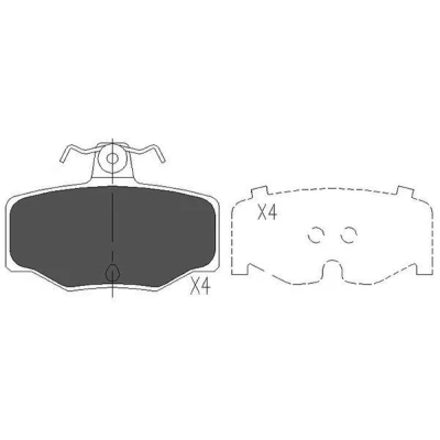 Billede af KAVO PARTS KBP 6511 Bremseklodser NISSAN: Almera II Hatchback, 2 Limousine, Primera Sedan
