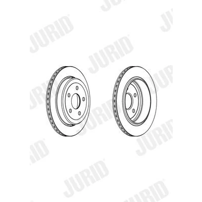 Billede af JURID 562970JC Bremseskiver 330 22 5 127 ventileret coatet uden tilbehør