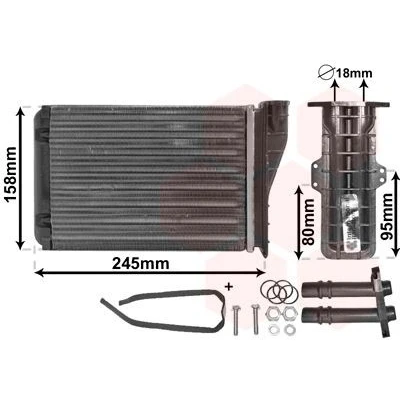 Billede af VAN WEZEL 43006249 Varmeveksler med tilbehør *** IR PLUS