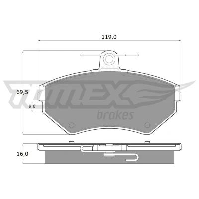 Billede af TOMEX brakes TX 13 94 Bremseklodser foraksel VOLKSWAGEN: GOLF 3, Lupo / 3L, Polo III Hatchback, SEAT: Ibiza 2, Arosa