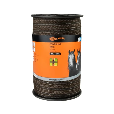 Billede af Gallagher PowerLine bånd terra 40 mm, 200m, Egnet til Husdyrbrug