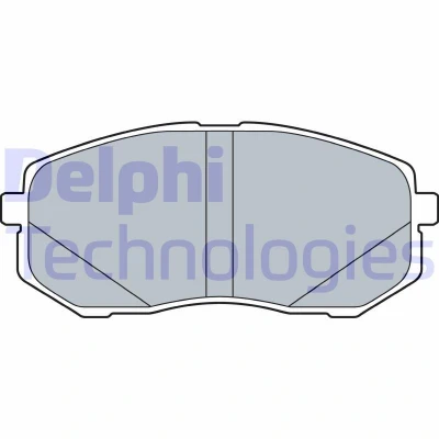 Billede af DELPHI LP3538 Bremseklodser med akustisk advarsel for slid anti knirke plade uden tilbehør HYUNDAI: Tucson, Kona SUV, Van / SUV