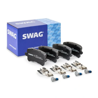Billede af SWAG 30 91 6991 Bremseklodser bagaksel med bremsecaliperskruer, anti knirke plade, befæstelsesmateriale VOLKSWAGEN: Passat B7 Variant