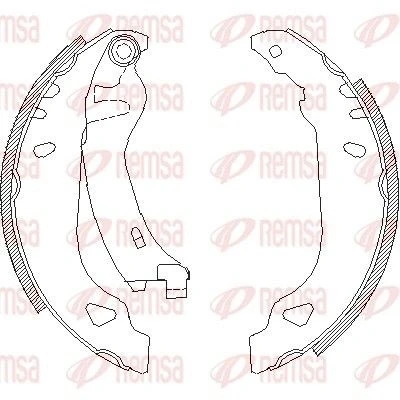 Billede af REMSA 4179.01 Bremsebakker bagaksel 180 32 med arm FIAT: Punto I Hatchback, Uno Hatchback