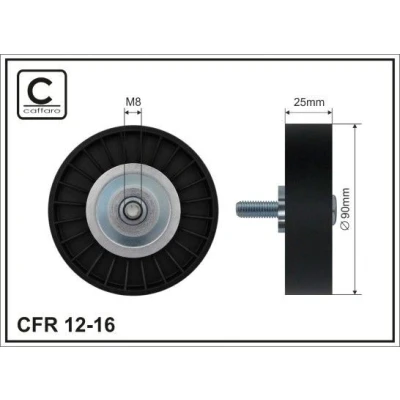 Billede af Medløberhjul, multi V rem CAFFARO 12 16