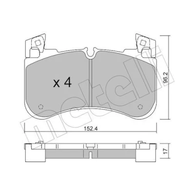 Billede af METELLI 22 1251 0 Bremseklodser forberedt til slidadvarsel LAND ROVER: Range Rover Sport, 4