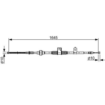 Billede af BOSCH 1 987 482 517 Håndbremsekabel 1645 MITSUBISHI: Outlander 2 SUV