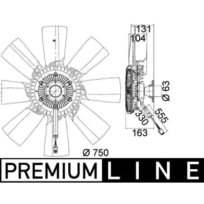 Billede af MAHLE ORIGINAL CFF 473 000P Køleventilator 750 elektronisk
