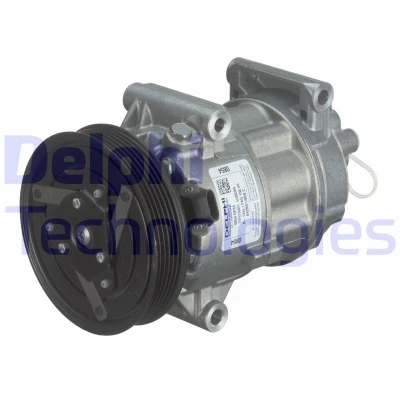 Billede af DELPHI TSP0155831 Kompressor 6CVC13 PAG 46 med kompressorolie NISSAN: Qashqai 2, RENAULT: MEGANE 2 Kombi, Scénic 1