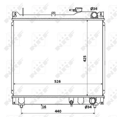 Billede af NRF 53913 Radiator Aluminium 518 425 16 Loddet køleripper SUZUKI: Grand Vitara 1 SUV