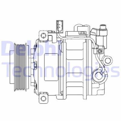 Billede af DELPHI CS20522 Kompressor 7SEU17 PAG 46 med kompressorolie VOLKSWAGEN: Multivan 5 (7HM