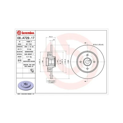 Billede af MAGNETI MARELLI 360406105700 Bremseskiver 268, 268 12 4 30 fuldstændigt med ABS sensorring CITROËN: C4 II Hatchback, I Grand Picasso, Picasso 1