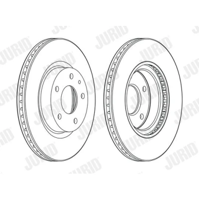 Billede af JURID 563119JC Bremseskiver 295 25 5 114,3 ventileret coatet uden tilbehør MAZDA: 3 Hatchback, Sedan, CX