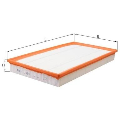 Billede af MAHLE ORIGINAL LX 4919 Luftfilter 45,5 226 421,6 Filterindsats MERCEDES BENZ: Sprinter 3.5 t Tourer, 3 Van, Van